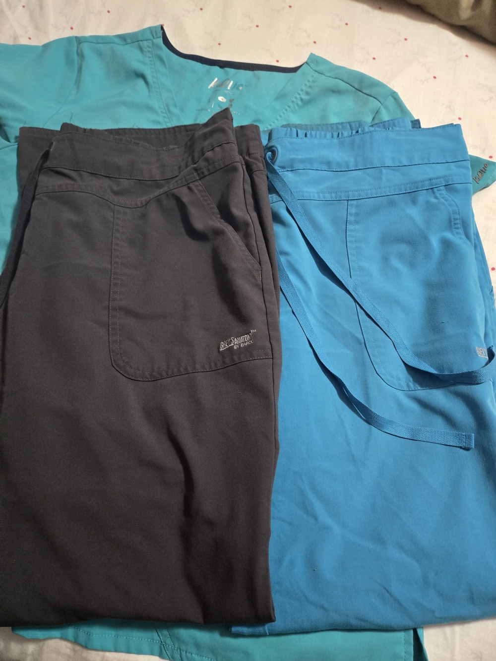 Grey's Anatomy Women's Black & Teal Scrub Joggers